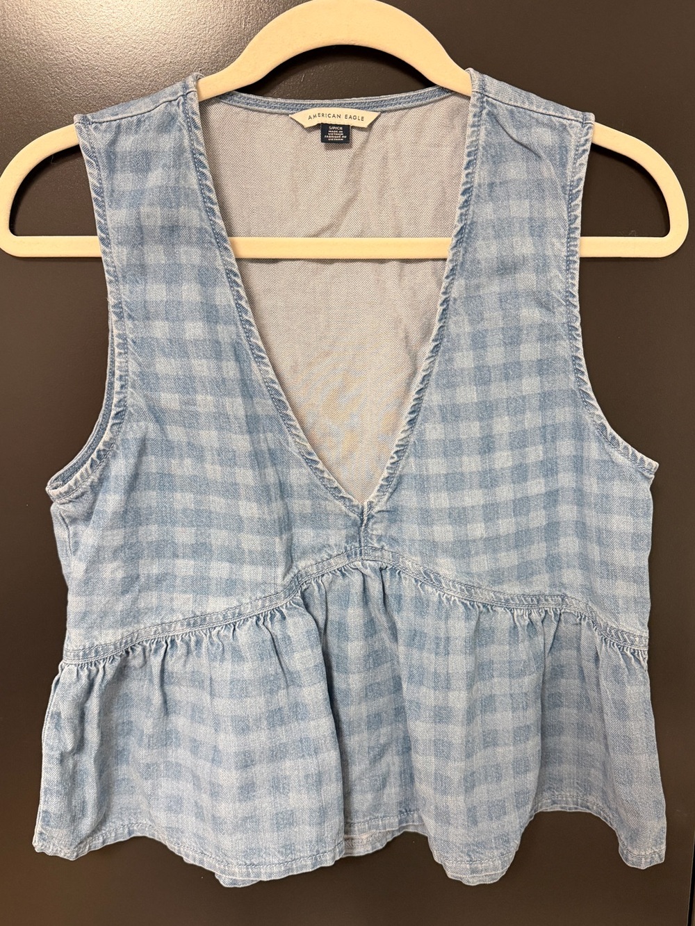 Plaid Denim Tank Top